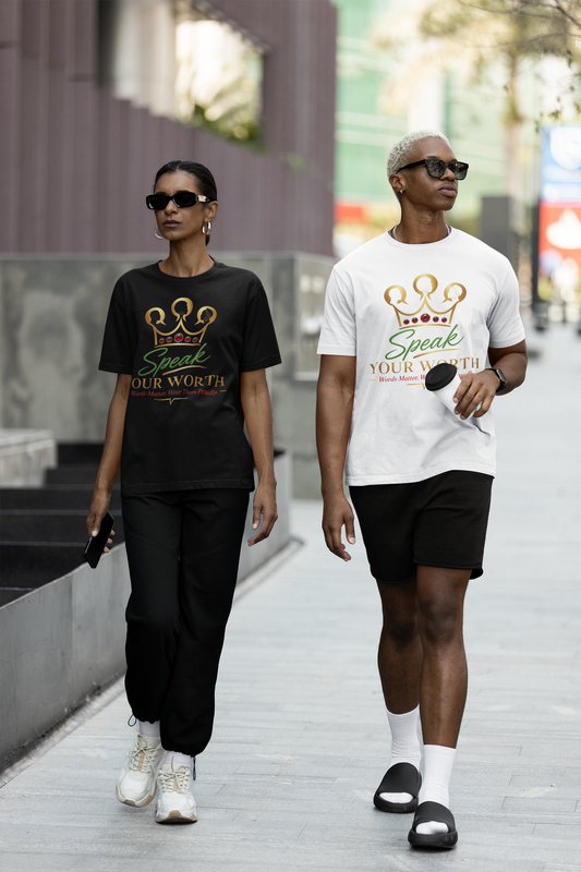 Speak Your Worth — Unisex Logo Graphic Tee