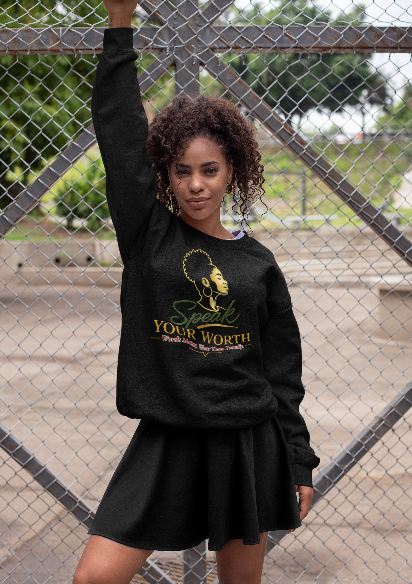Speak Your Worth — Women's Empowerment Crewneck