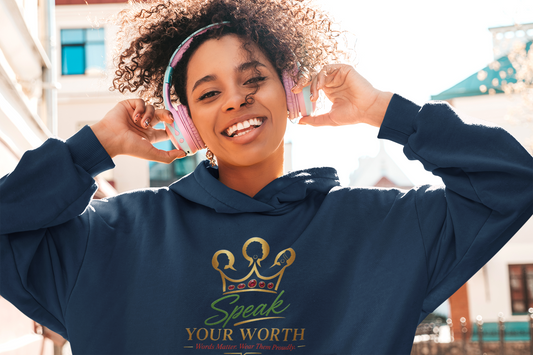 Speak Your Worth — Unisex Signature Logo Hoodie