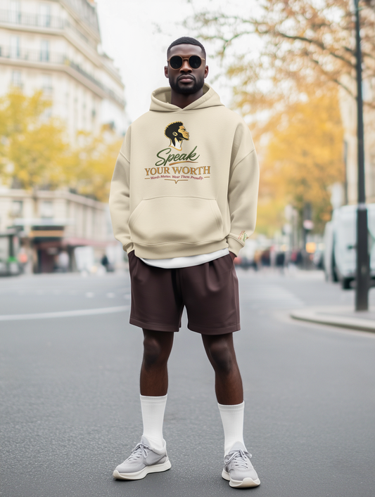 Speak Your Worth — Men's Empowerment Hoodie