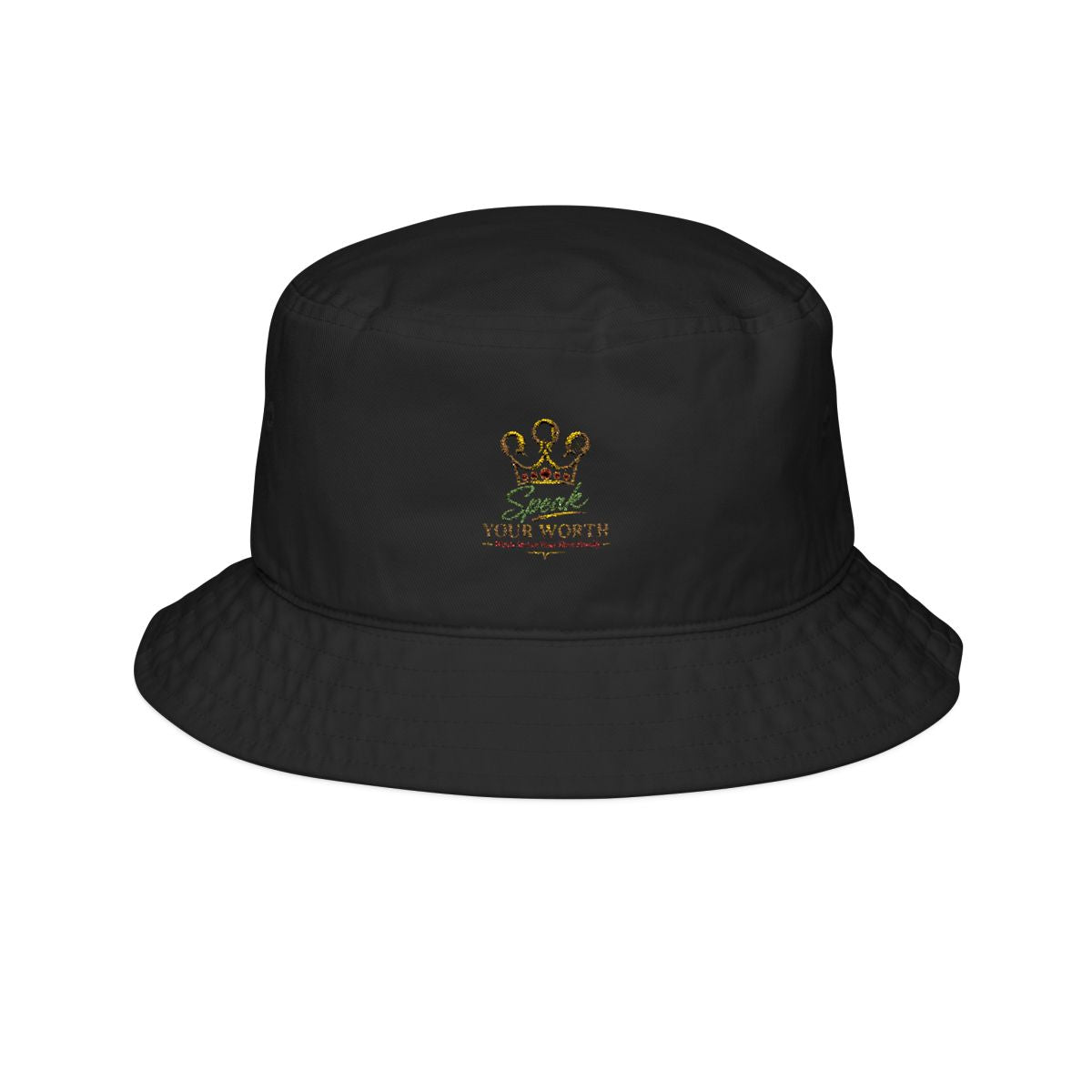 Speak Your Worth — Embroidered Crown Bucket Hat