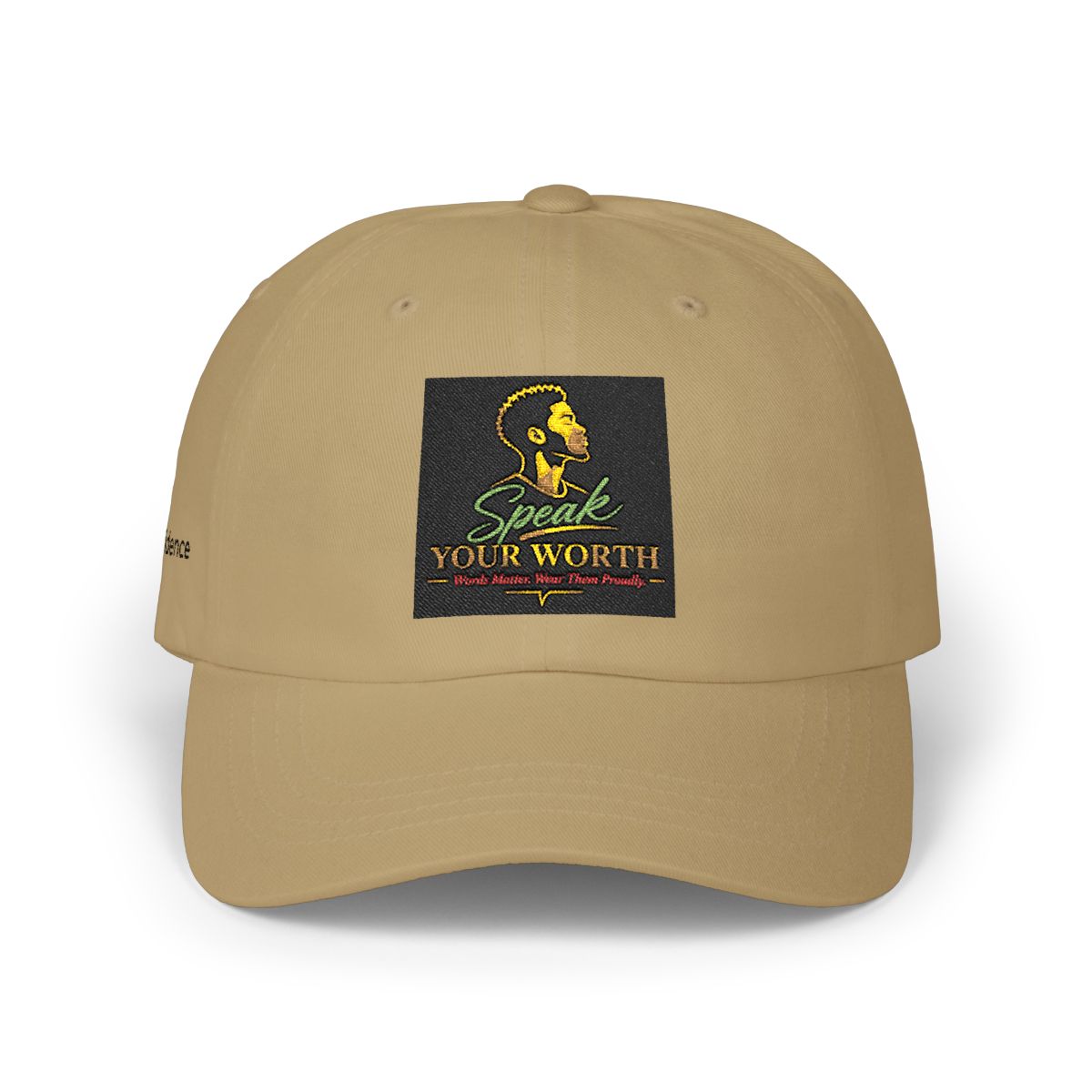 Speak Your Worth — Men's Embroidered Confidence Logo Baseball Cap