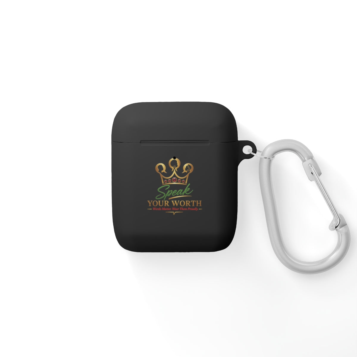 Speak Your Worth — Logo AirPods Case (Black)