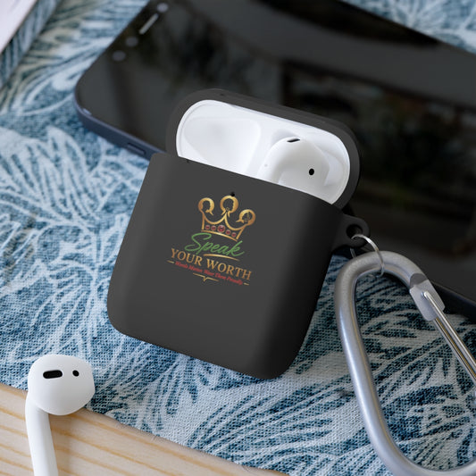 Speak Your Worth — Logo AirPods Case (Black)