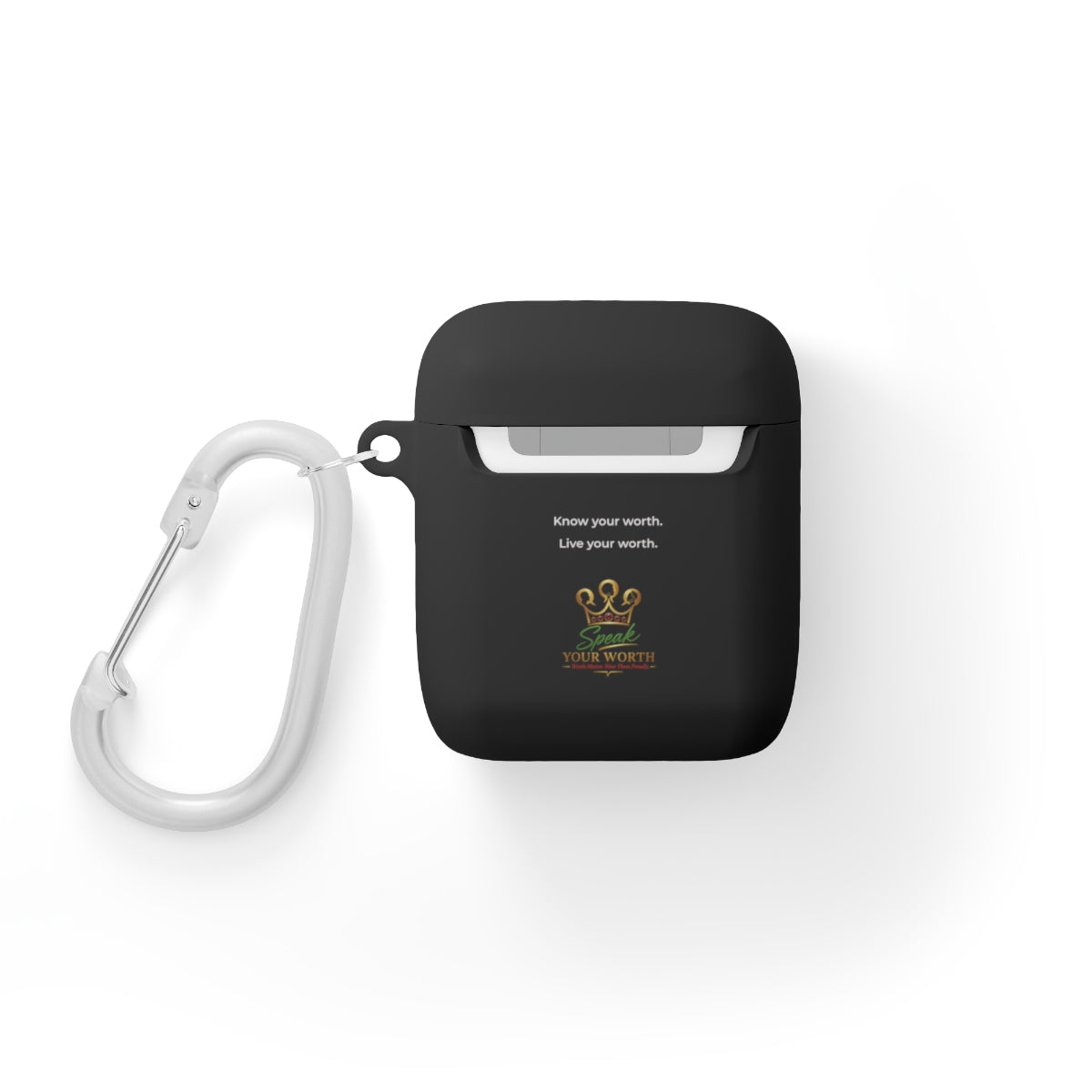 Speak Your Worth — Logo AirPods Case (Black)