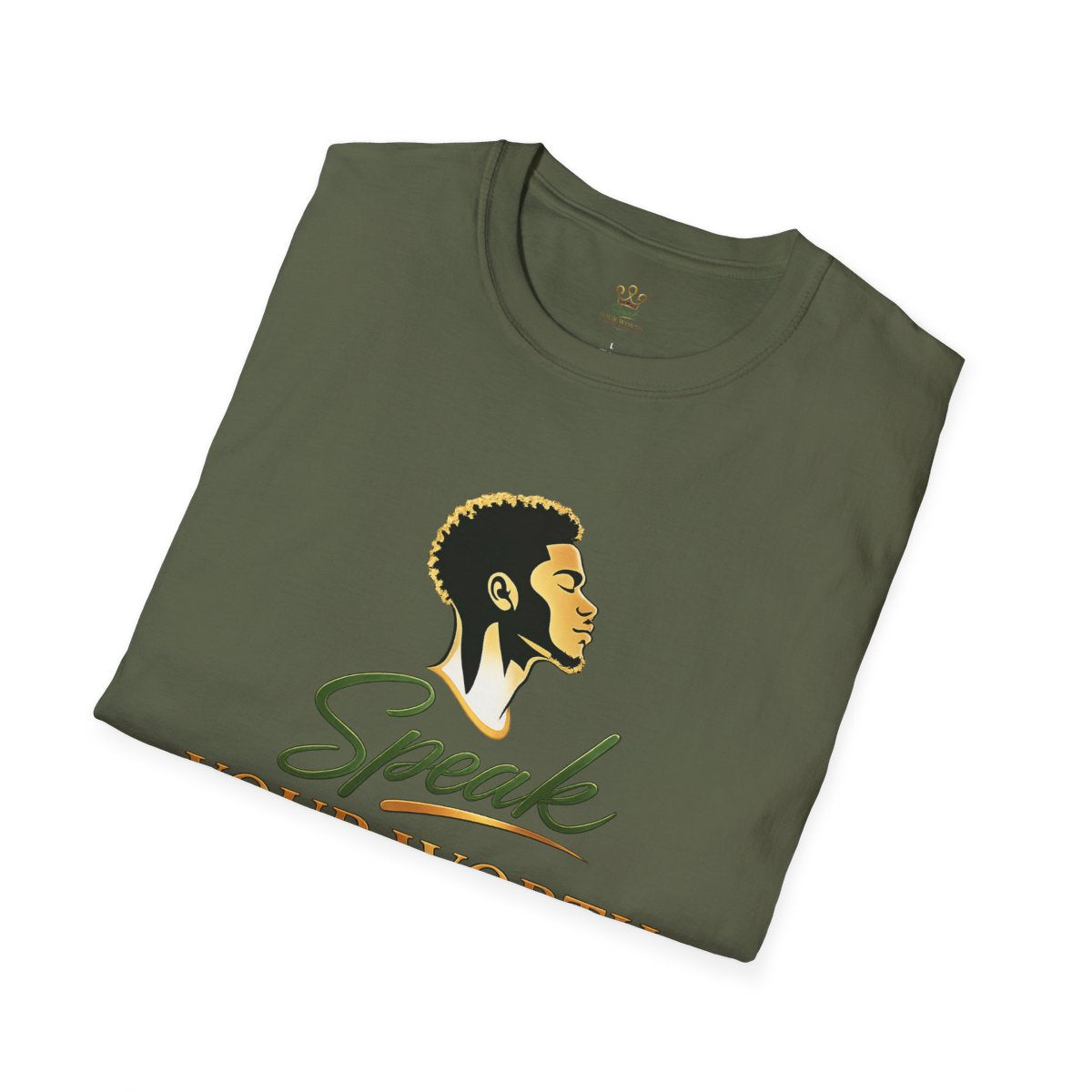 Speak Your Worth — Men's Confidence Graphic Tee