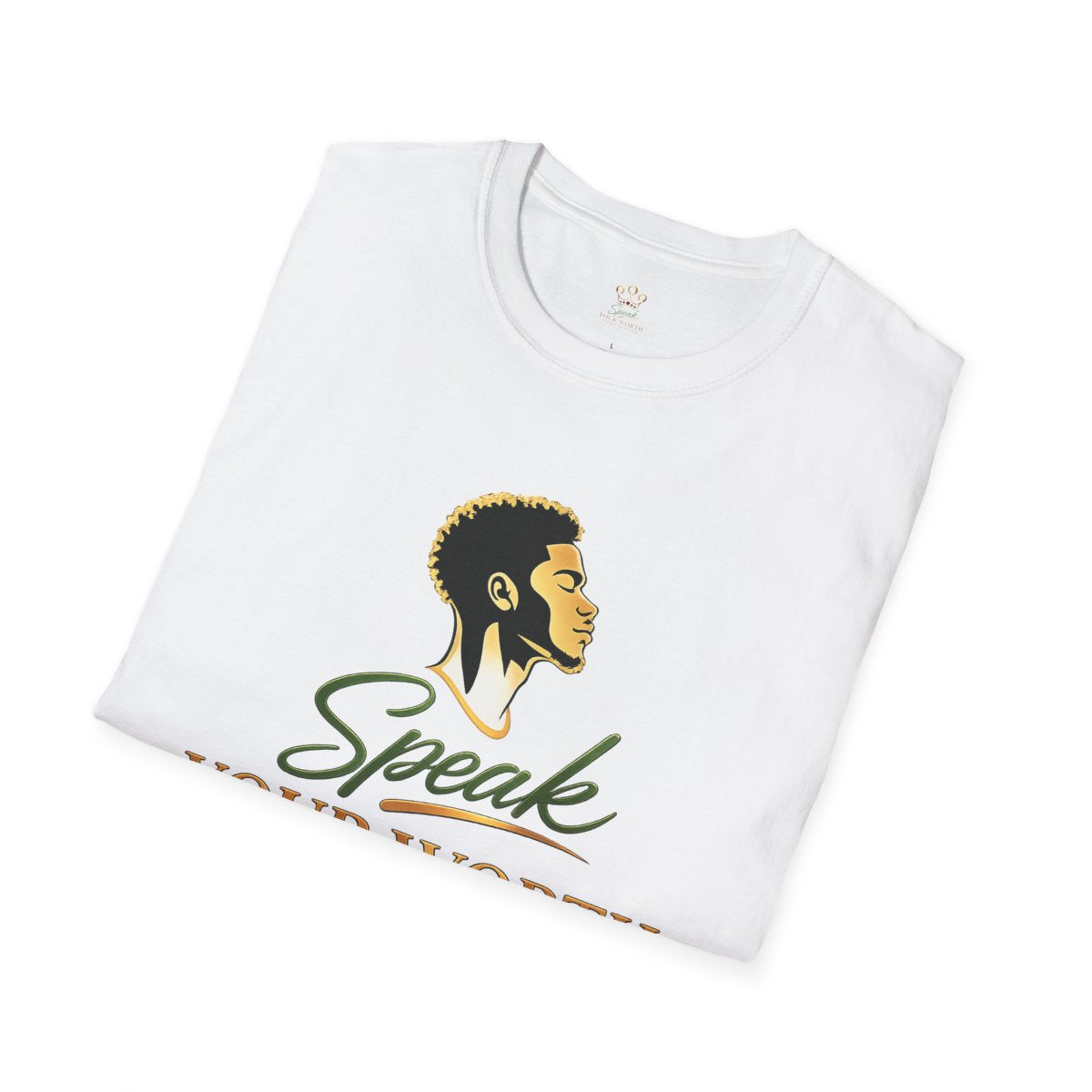 Speak Your Worth — Men's Confidence Graphic Tee