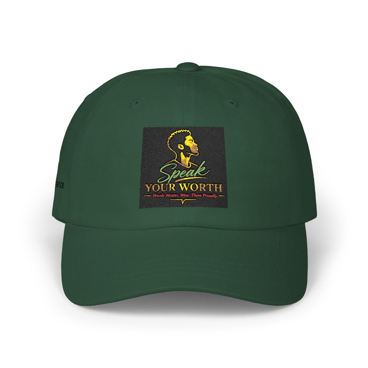 Speak Your Worth — Men's Embroidered Confidence Logo Baseball Cap