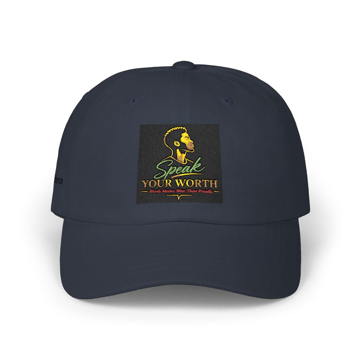 Speak Your Worth — Men's Embroidered Confidence Logo Baseball Cap