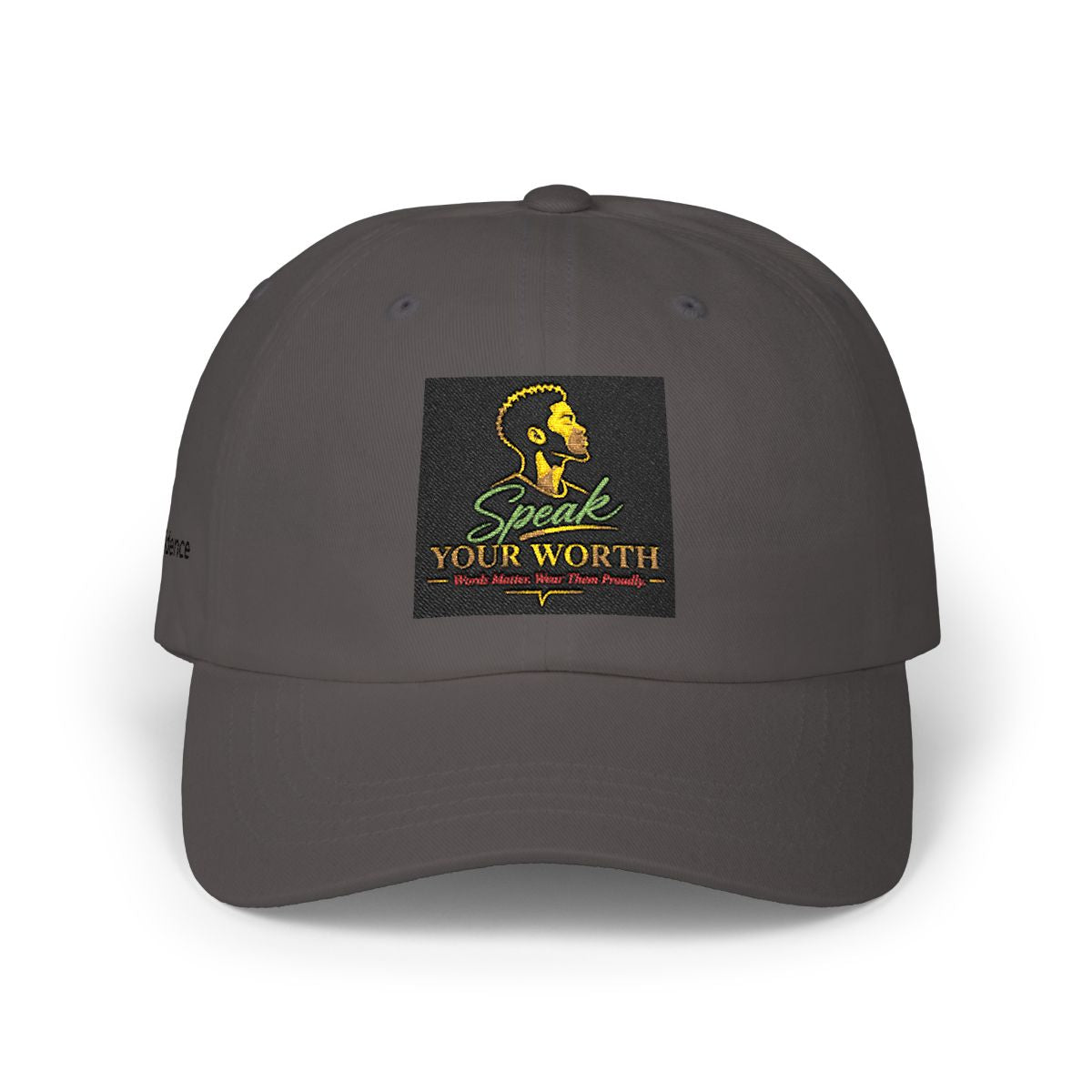 Speak Your Worth — Men's Embroidered Confidence Logo Baseball Cap