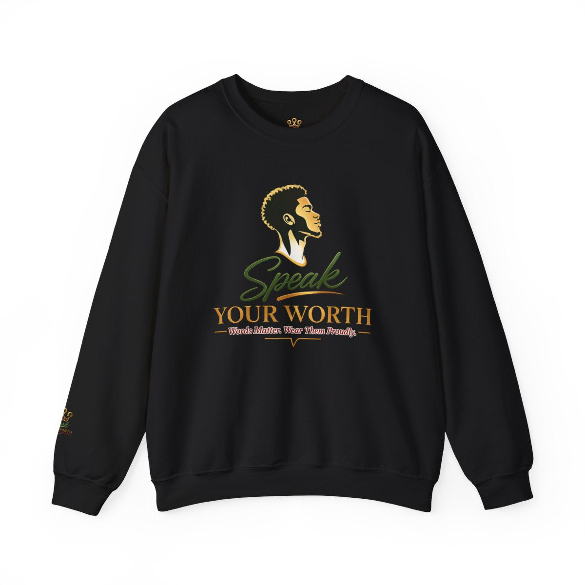 Speak Your Worth — Men's Empowerment Crewneck