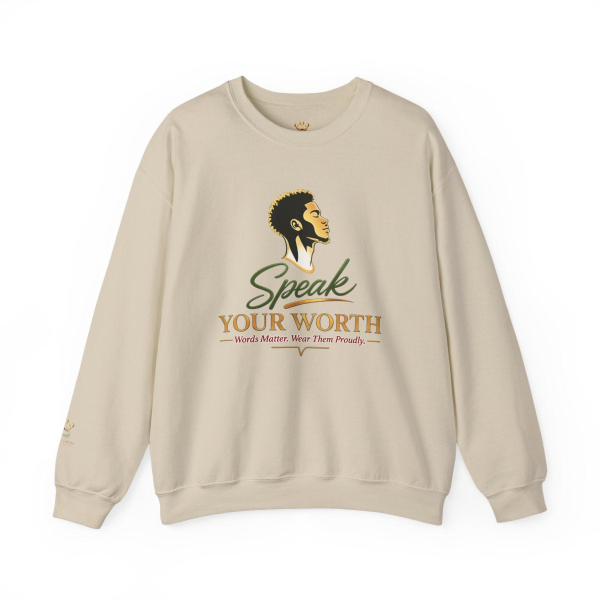 Speak Your Worth — Men's Empowerment Crewneck