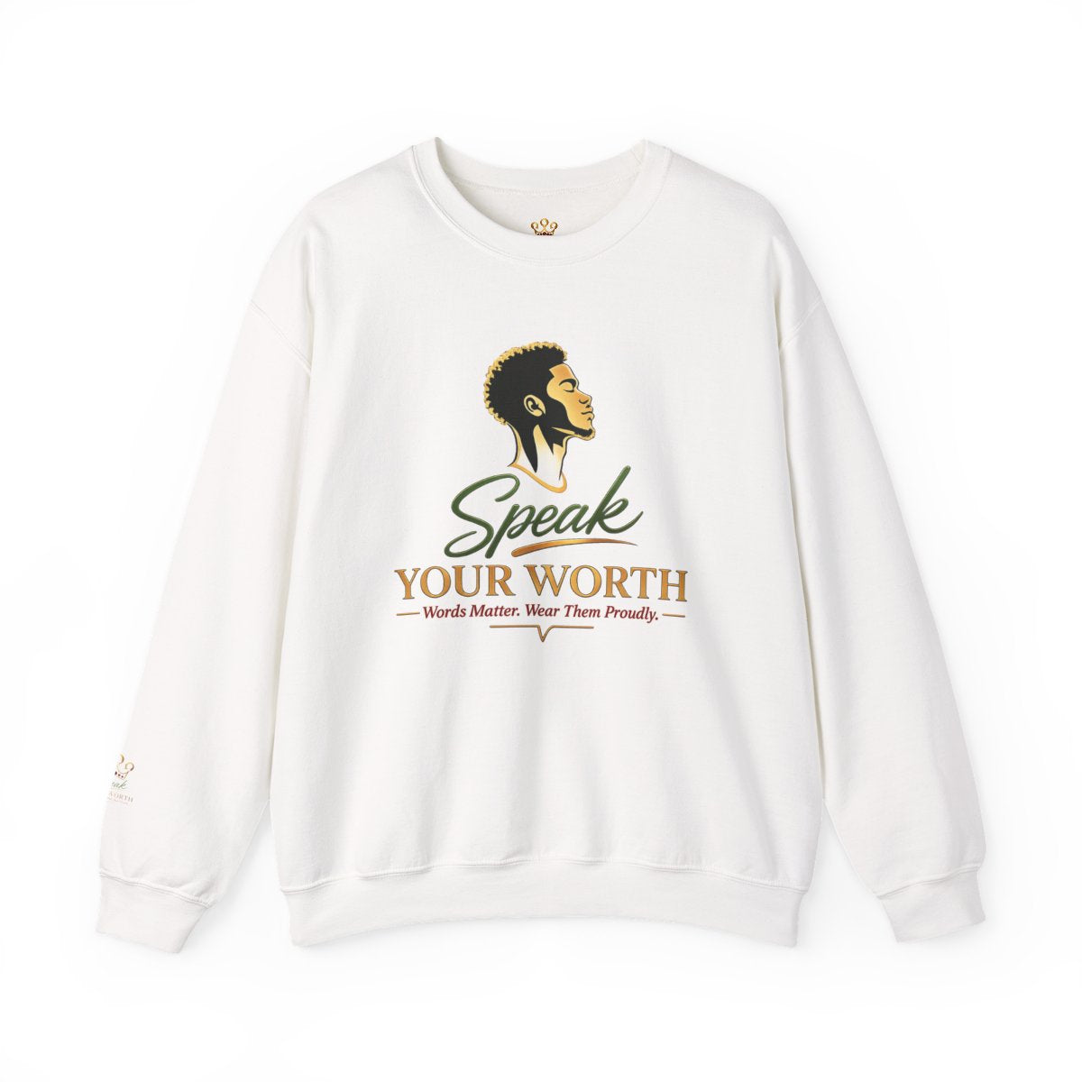 Speak Your Worth — Men's Empowerment Crewneck