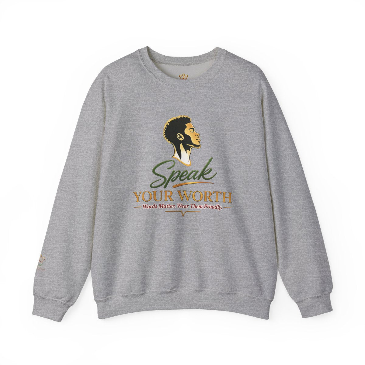 Speak Your Worth — Men's Empowerment Crewneck