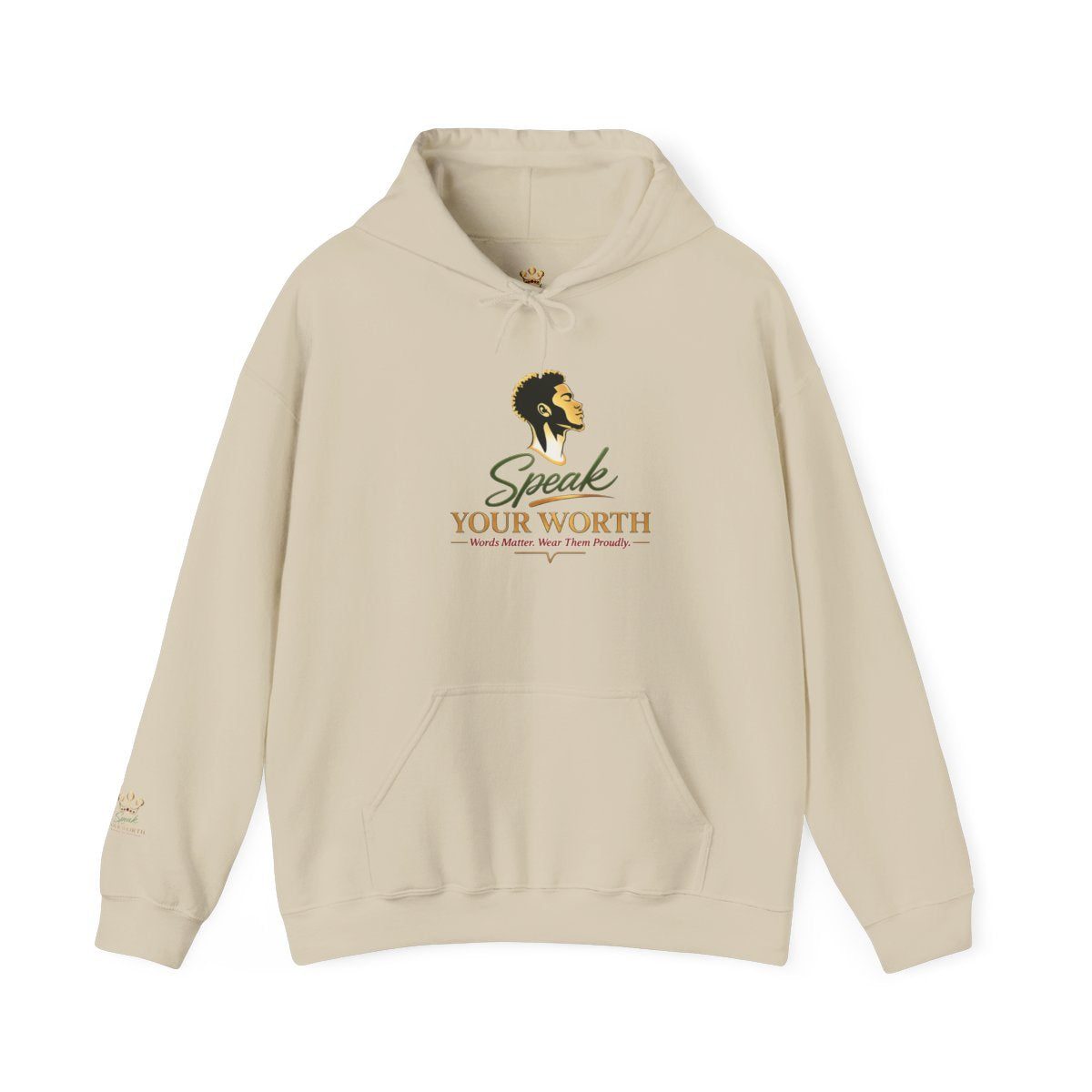 Speak Your Worth — Men's Empowerment Hoodie