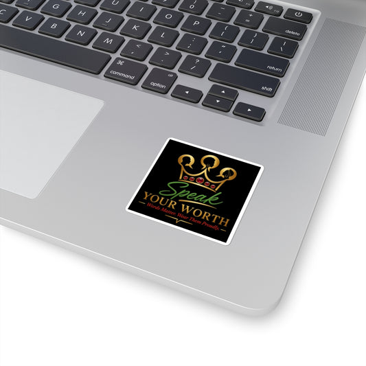 Speak Your Worth Sticker — Signature Logo