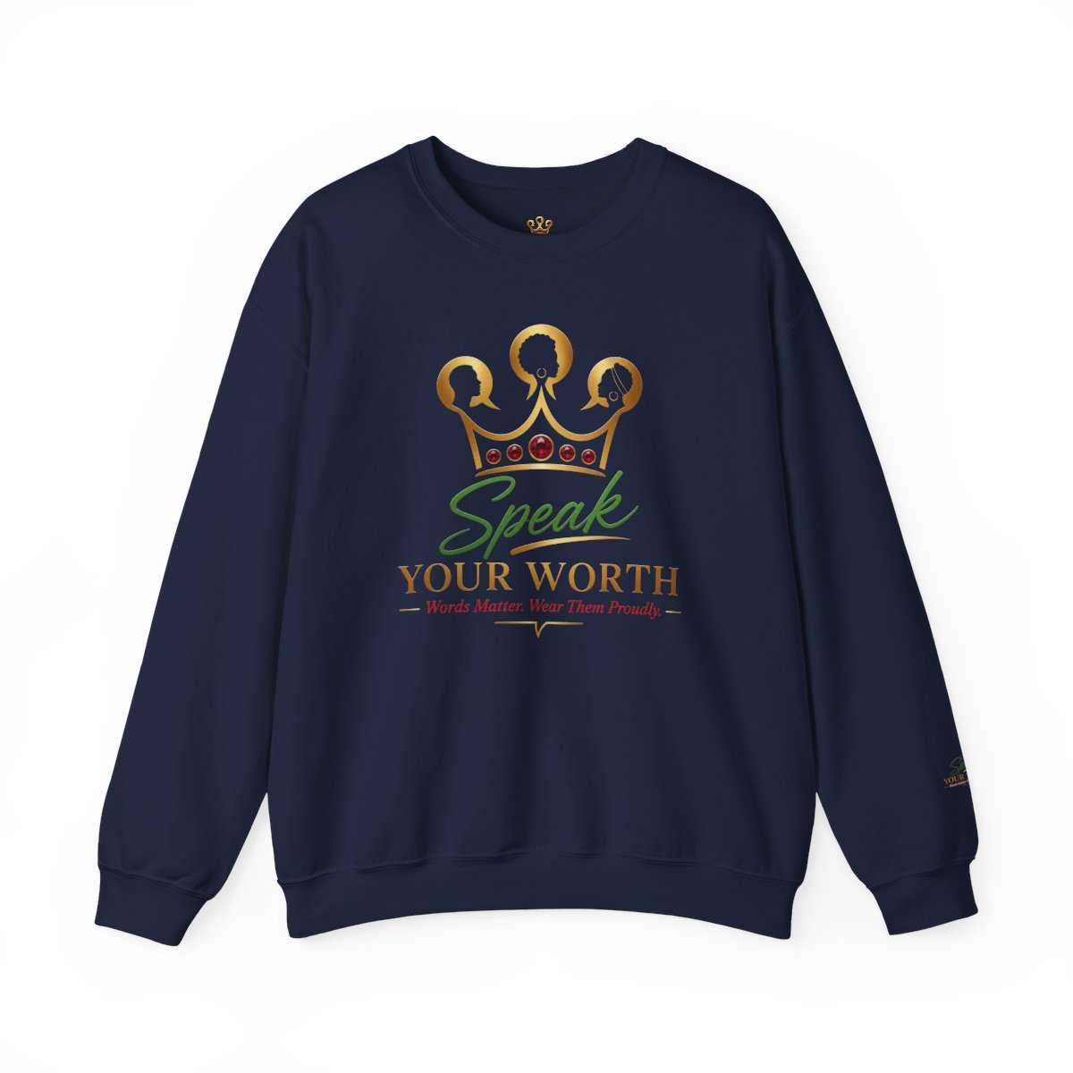 Speak Your Worth — Unisex Signature Logo Crewneck