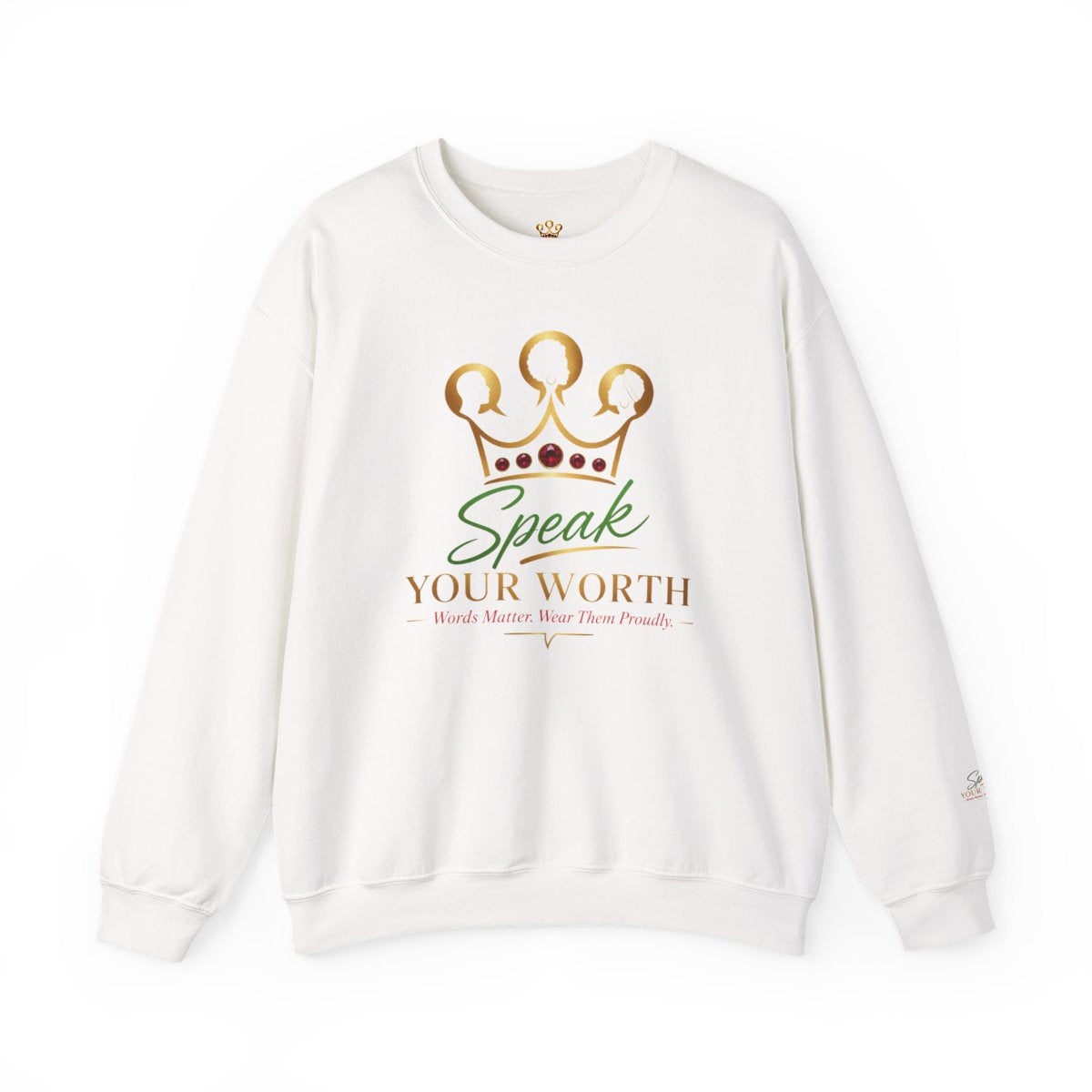 Speak Your Worth — Unisex Signature Logo Crewneck