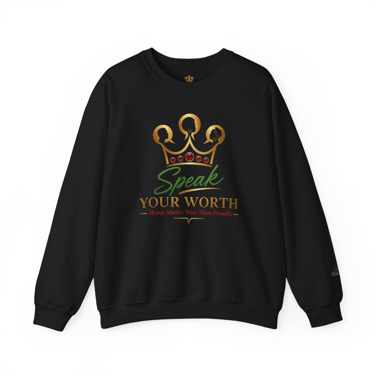 Speak Your Worth — Unisex Signature Logo Crewneck