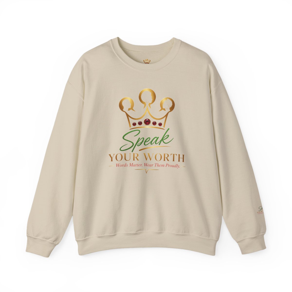 Speak Your Worth — Unisex Signature Logo Crewneck