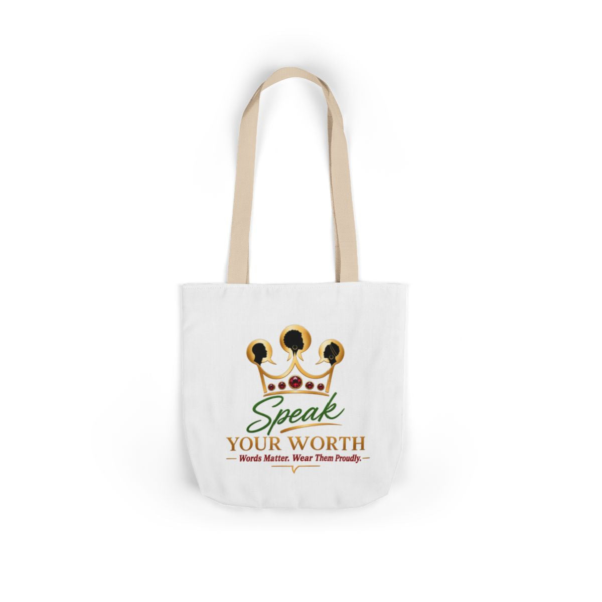 Speak Your Worth — Women's Canvas Logo Everyday Tote Bag
