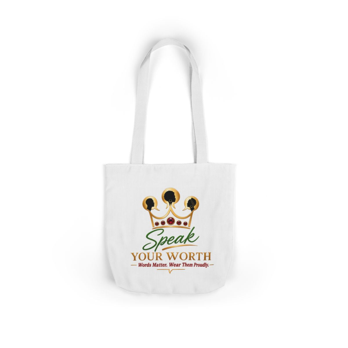Speak Your Worth — Women's Canvas Logo Everyday Tote Bag