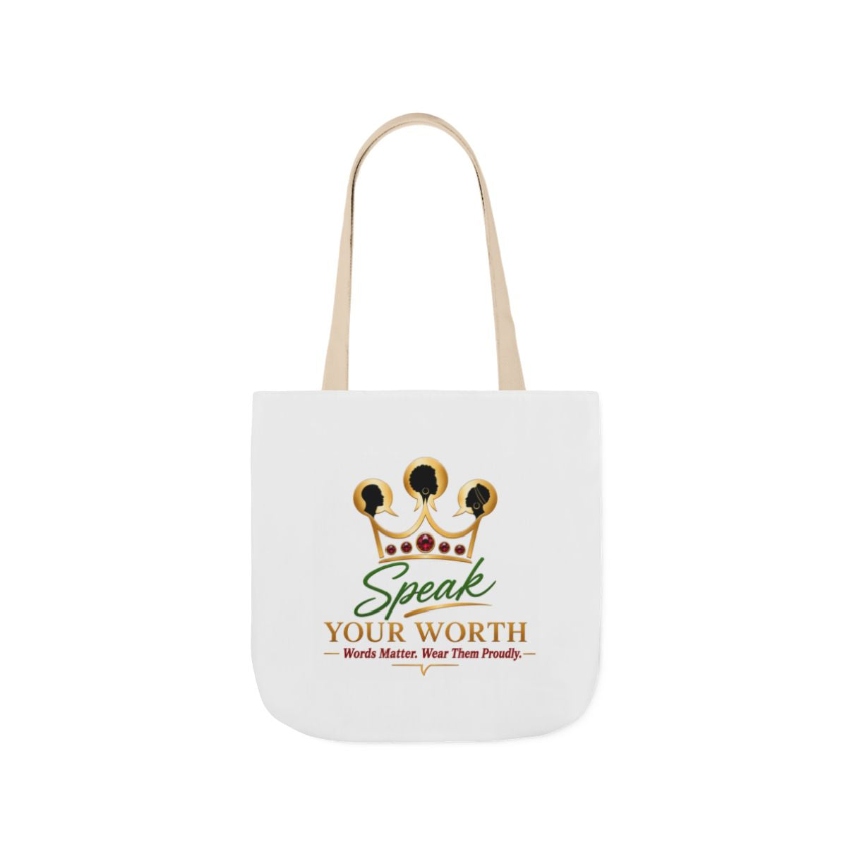 Speak Your Worth — Women's Canvas Logo Everyday Tote Bag