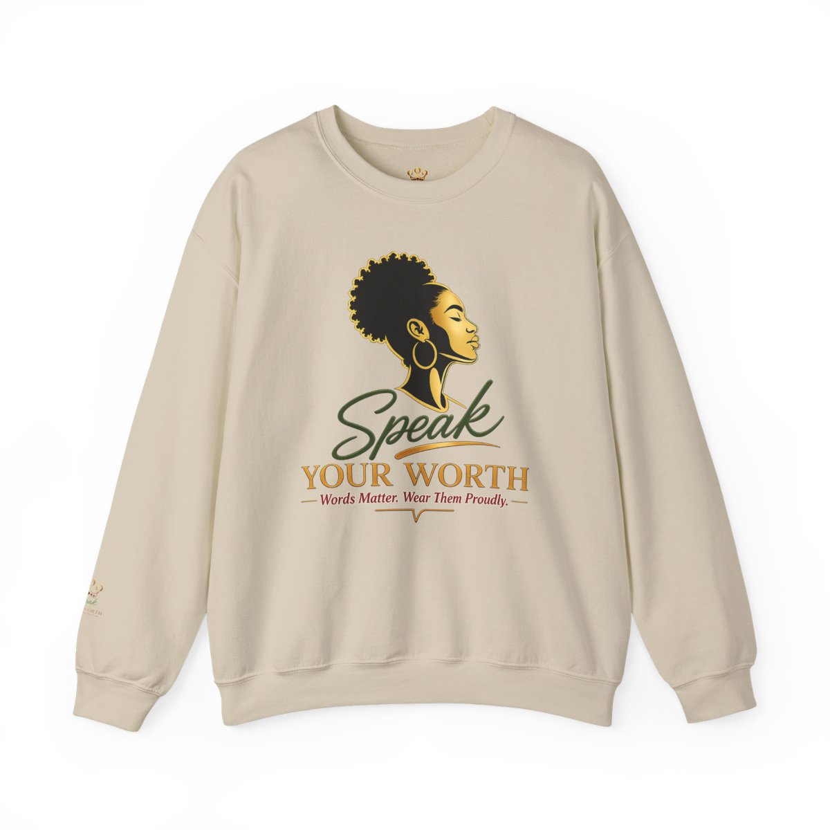 Speak Your Worth — Women's Empowerment Crewneck