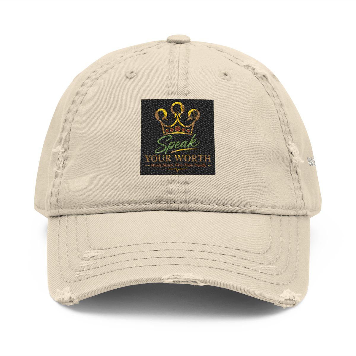 Speak Your Worth – Women's Logo Embroidered Vintage Baseball Cap