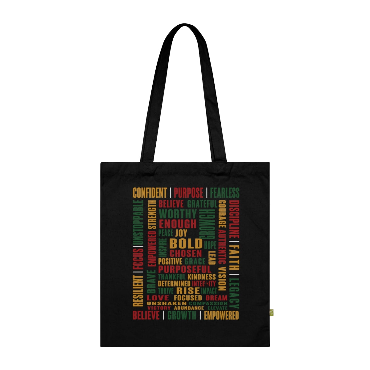 Speak Your Worth — Women's Organic Cotton Logo Tote (Ruby Crown)