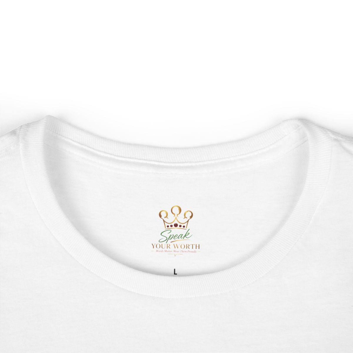 Speak Your Worth — Women's Signature Logo T-Shirt