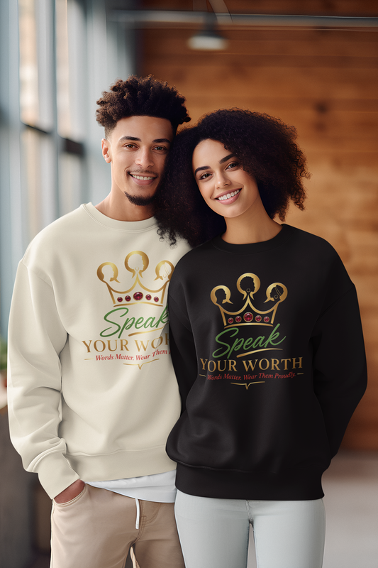 Speak Your Worth — Unisex Signature Logo Crewneck